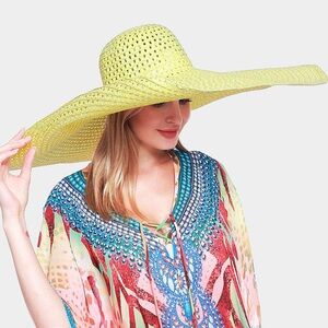 Wide Brim Yellow Sun Hat
